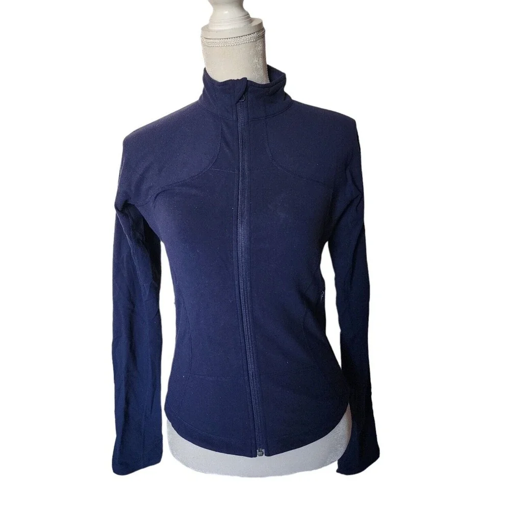 Lululemon Athletica Jacket‎ 8 Shape Jacket Blue Zipper Luon Lightweight